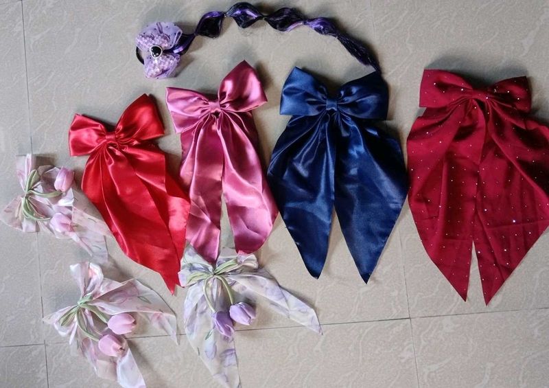 🇯🇵Set of Satin Bow Hair Accessories