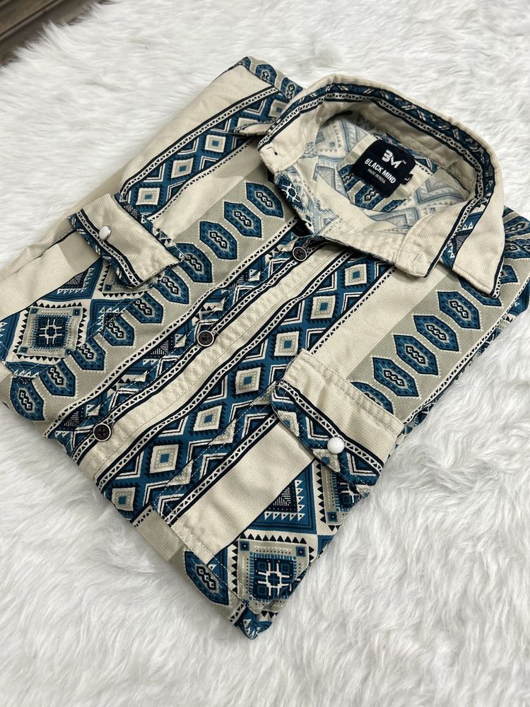Black Bird Patterned Shirt