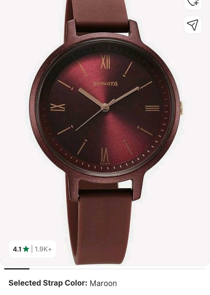 ❤️ Sonata women's Maroon Dial Watch ⌚✨