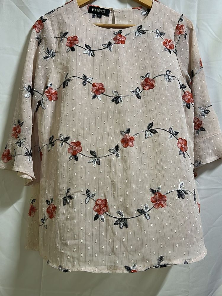 Elegant Floral Print Top