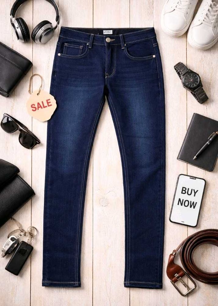 ⚠️Sale ₹249 | Men’s Dark Blue Denim Jeans