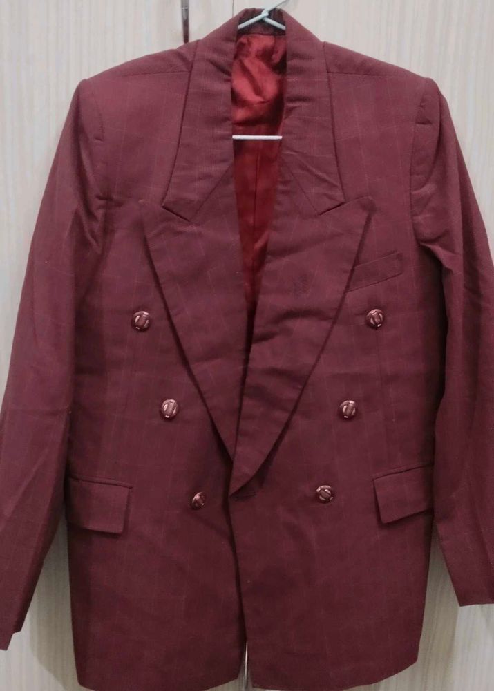 Maroon korean coat