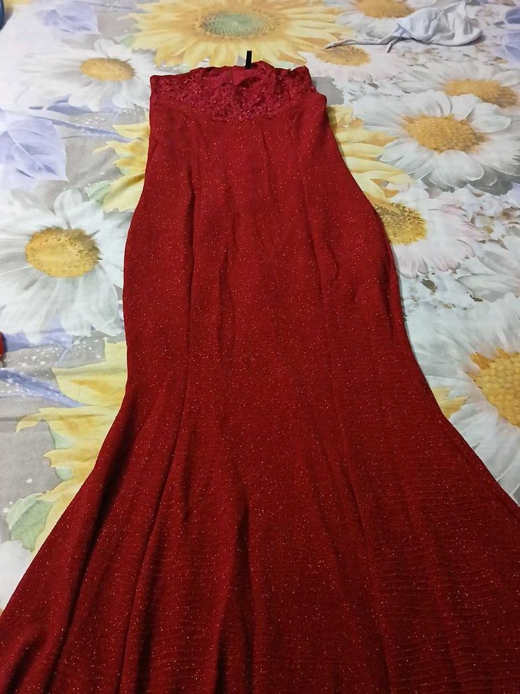 Sparkly Red Mermaid Dress