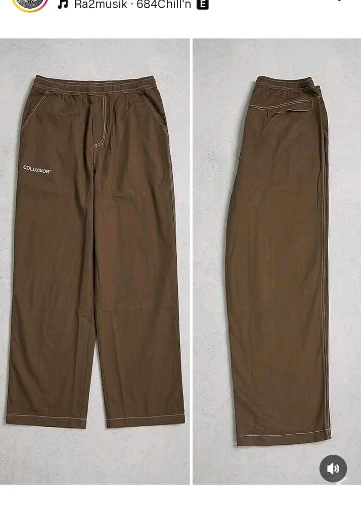 Collusion Brown Wide Leg Pants