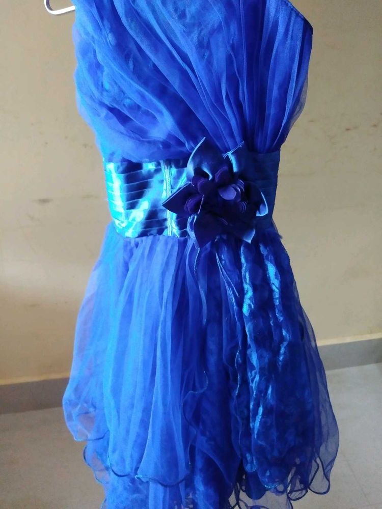 Blue Girls Party Dress