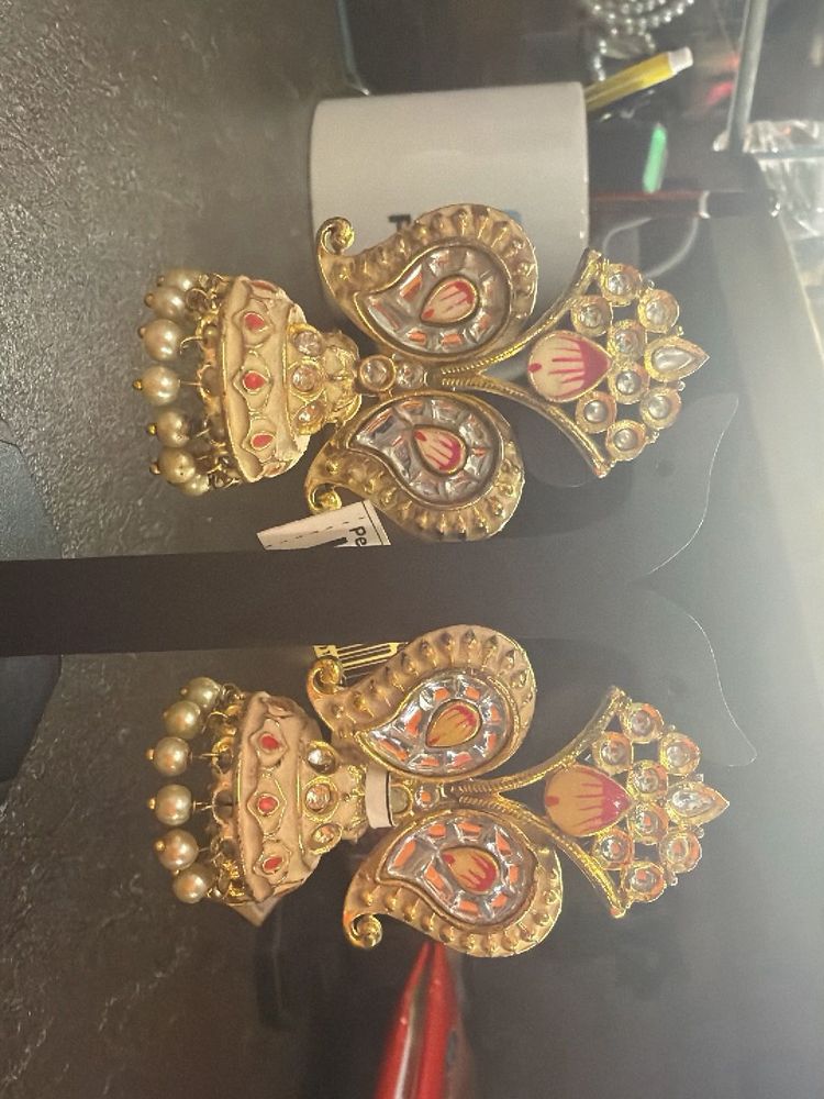 Kundan Look a like  Jhumka Earrings