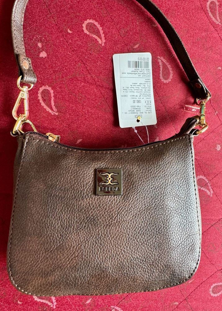 Stylish Brown Textured Clutch Bag