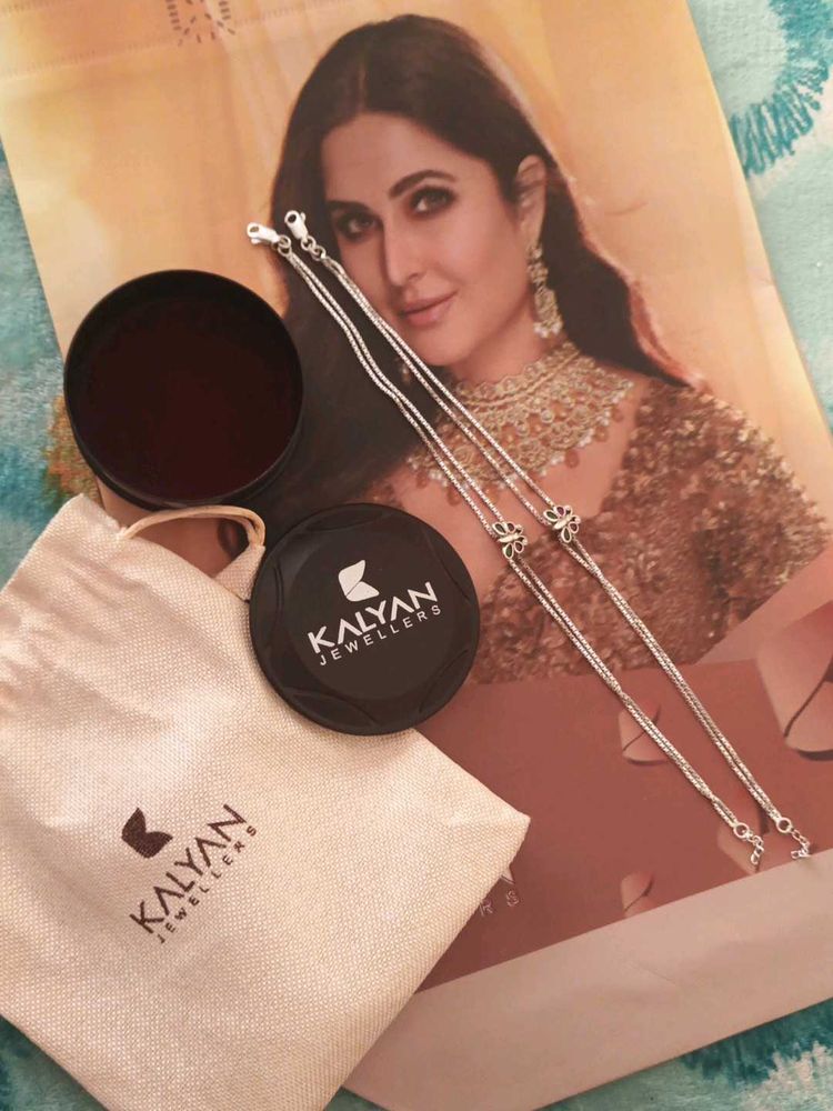 Elegant Silver Anklet from Kalyan Jewellers