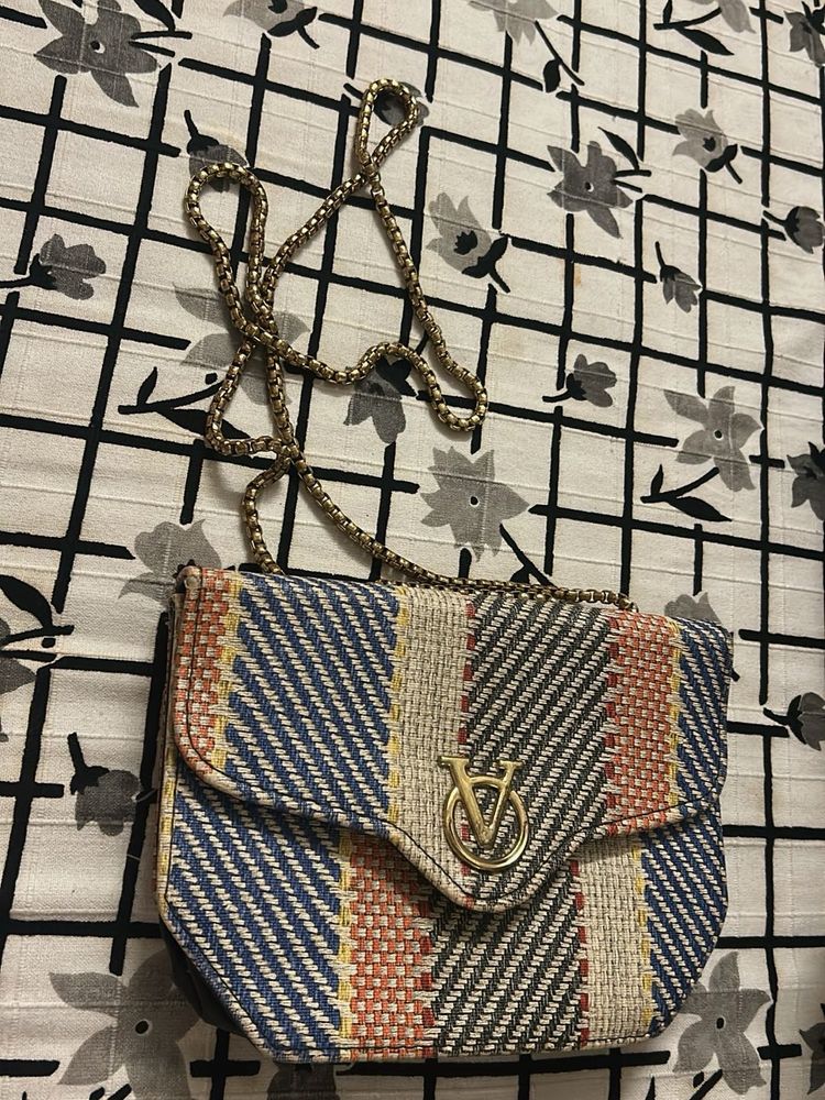 Unique Striped Crossbody Bag