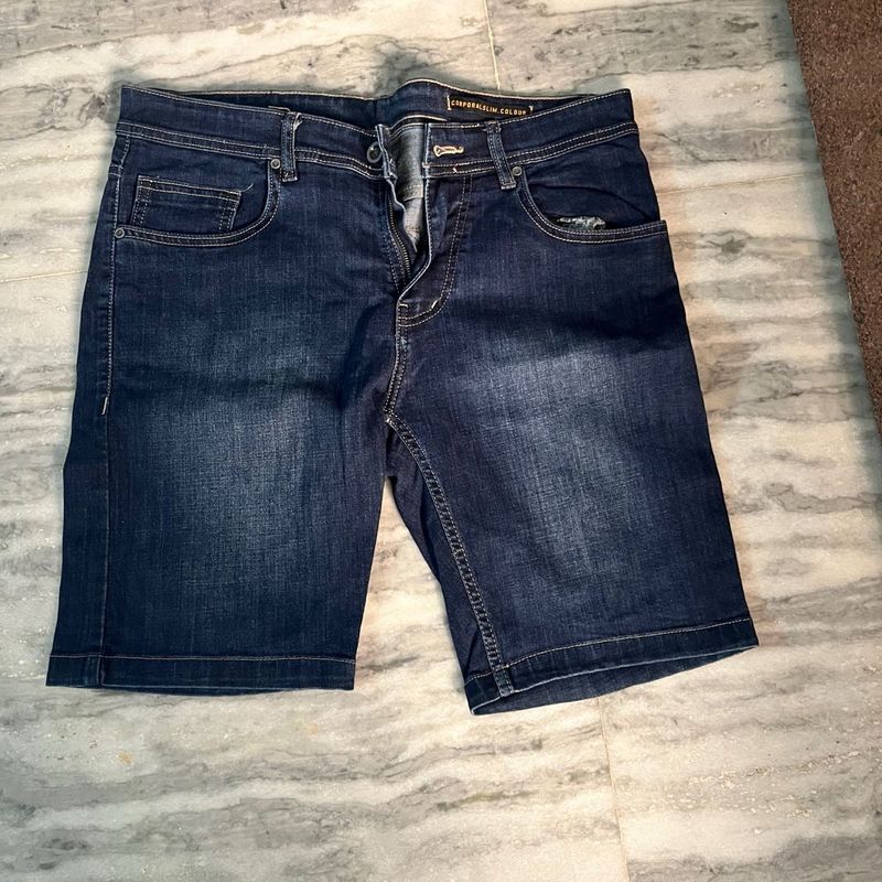 Men's Dark Wash Denim Shorts