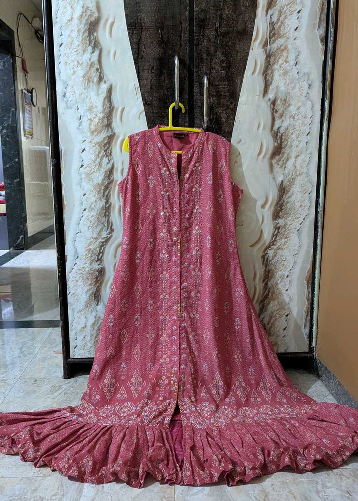 Elegant Rose Pink Flared Gown💗 ✨