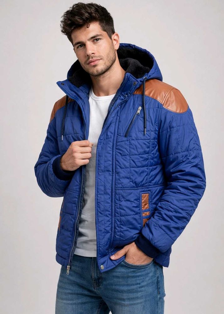 Stylish Blue Quilted Jacket