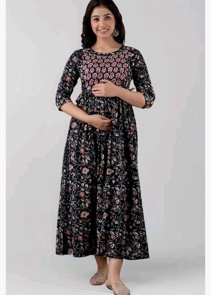 Floral Maternity Maxi Dress