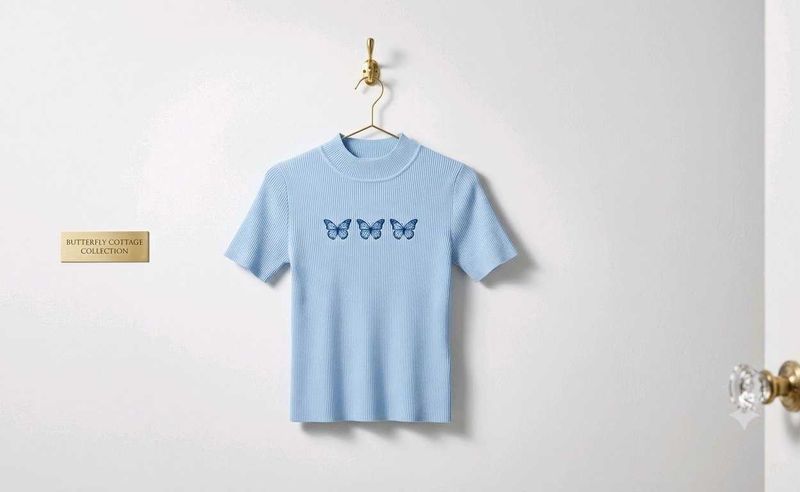 cerulean flutter top 🩵🕊️🫧a powder blue knit