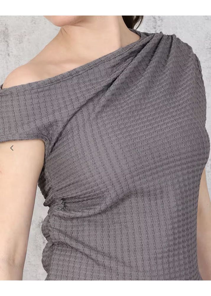 SALE🔥Gray One-Shoulder Top