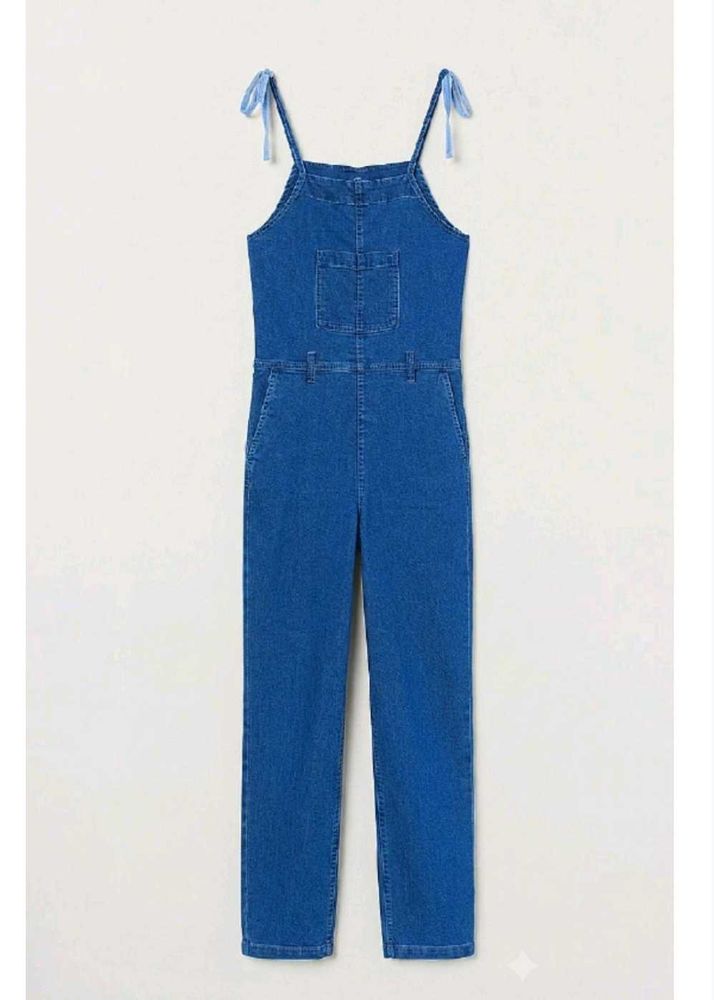 Blue Denim Overalls Jumpsuit