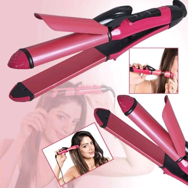2-in-1 Hair Curler &amp; Straightener