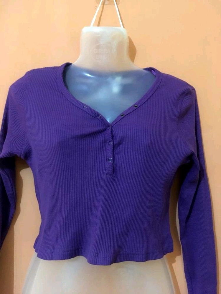 Full Sleeve V Neck Top 🆕