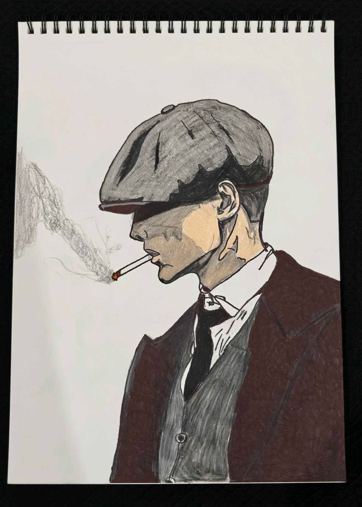 Thomas Shelby Hand-Drawn A4 Artwork 🖤🚬