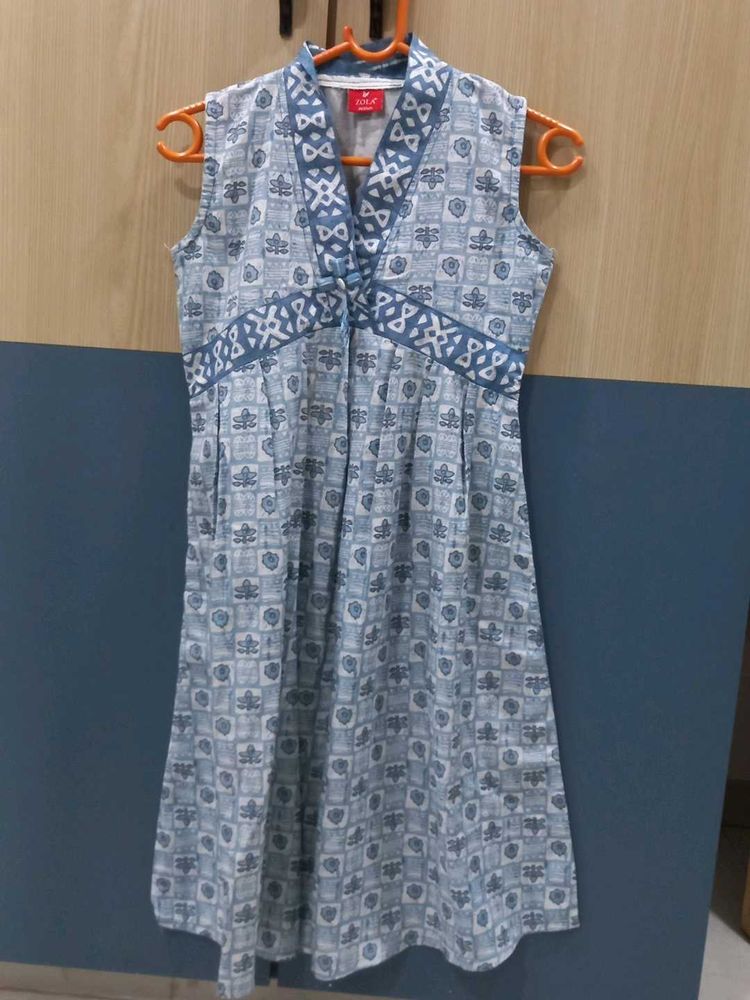 Stylish Blue Printed Kurta