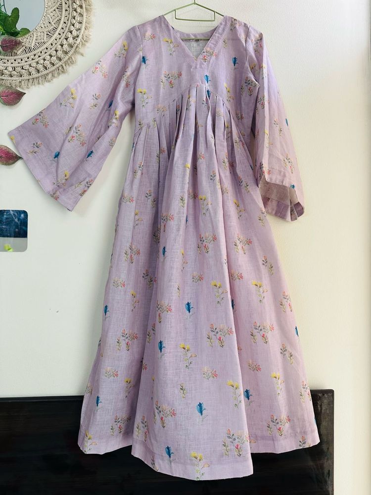 Pastal shade alia cut frock suit &amp; Farshi salwar
