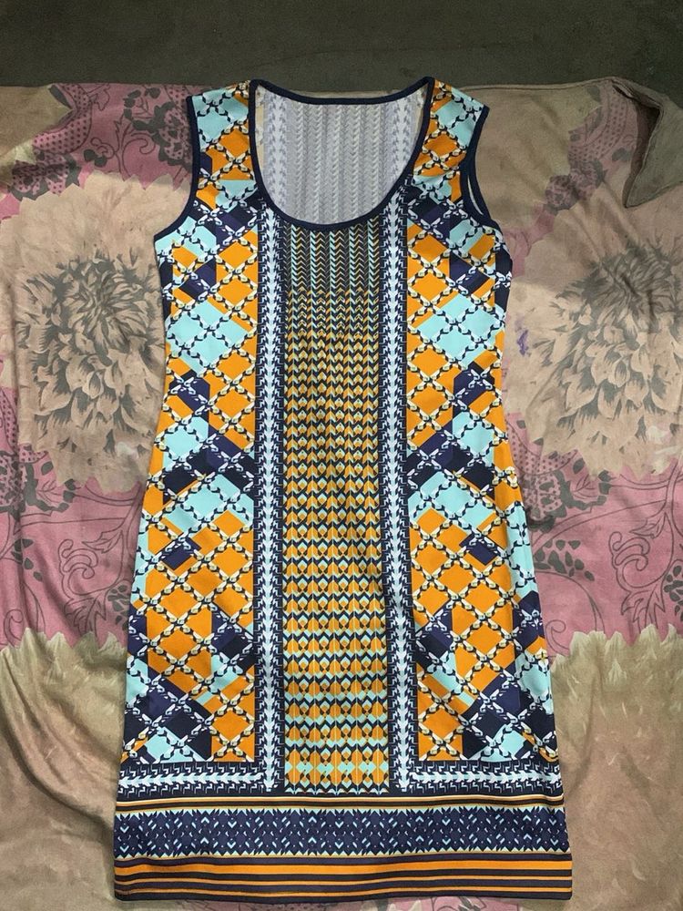 Colorful Sleeveless Sheath Dress