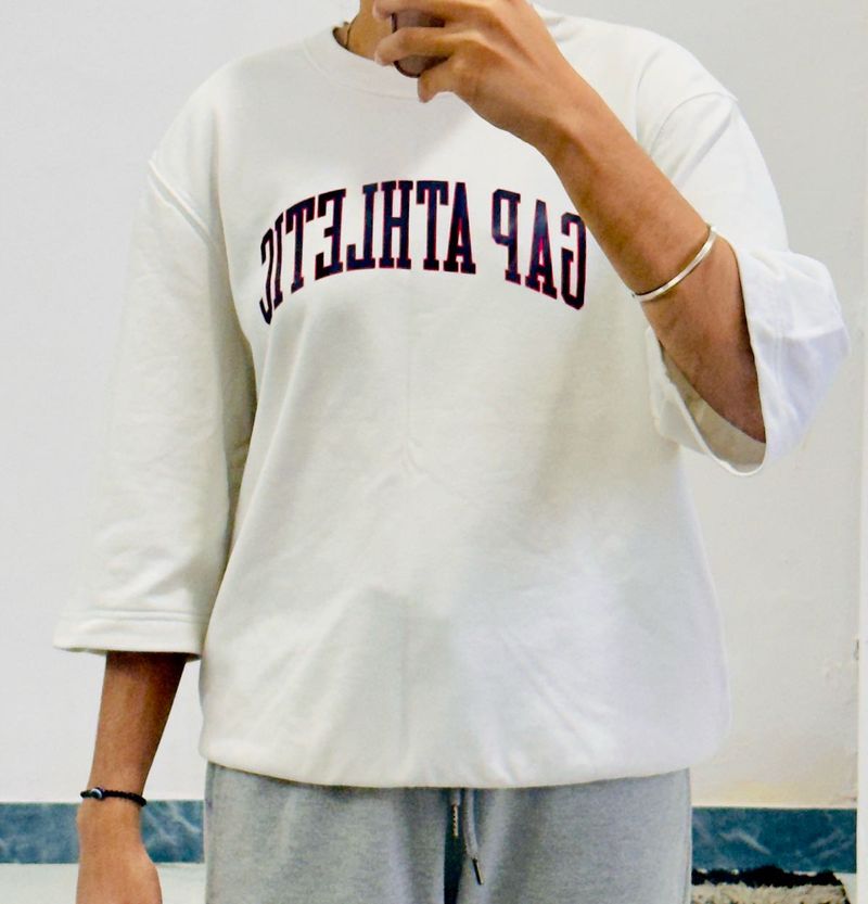 White Gap Athletic Sweatshirt