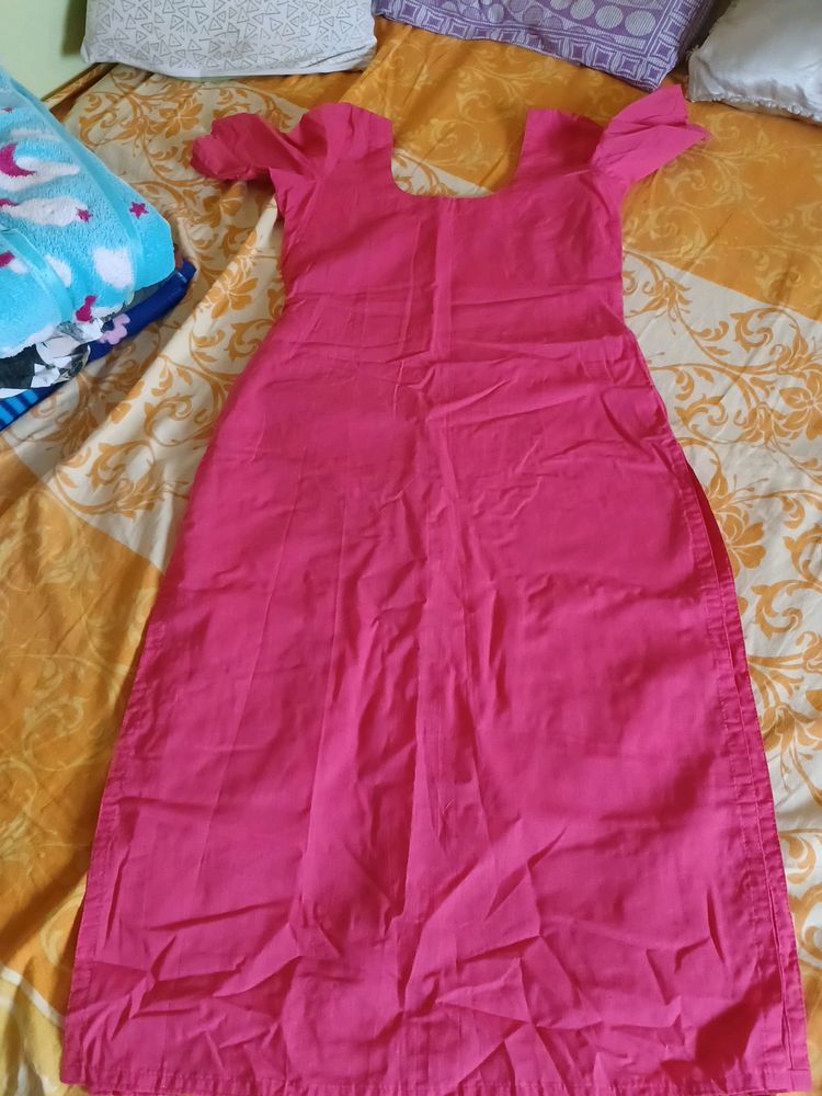 long cotton kurta wit pocket