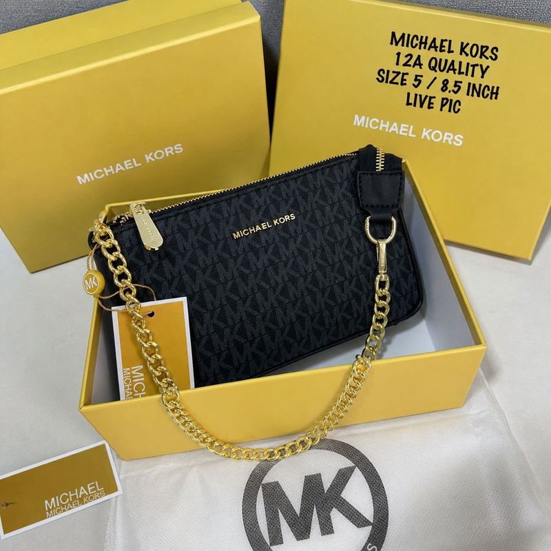 Michael Kors Monogram Clutch- BLACK