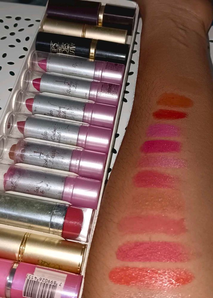 12 Assorted Lipstick Collection with Swatches