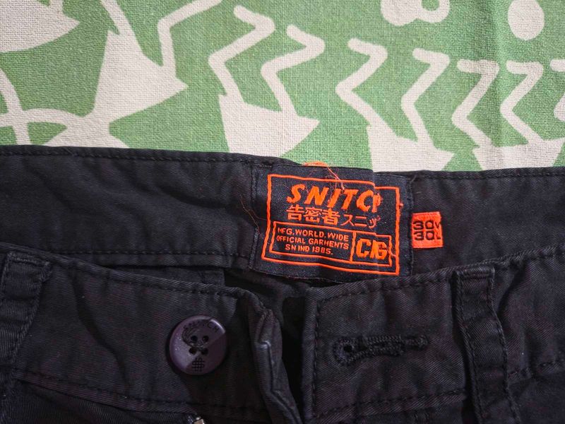 Snitch Black Cargo Pants