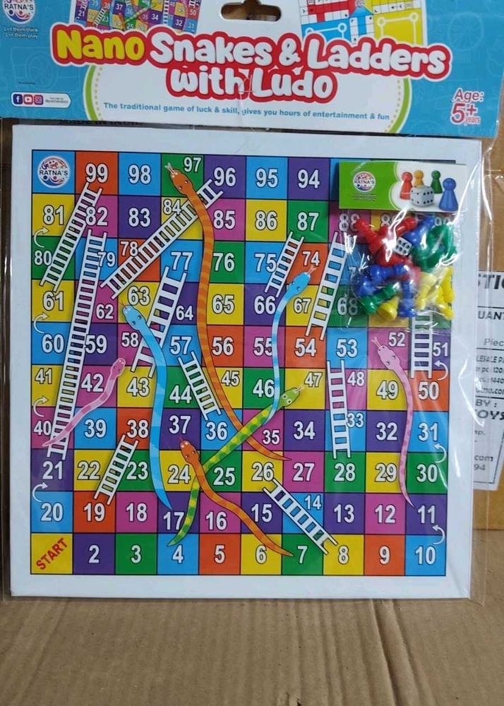 Nano Snakes &amp; Ladders with Ludo Board Game