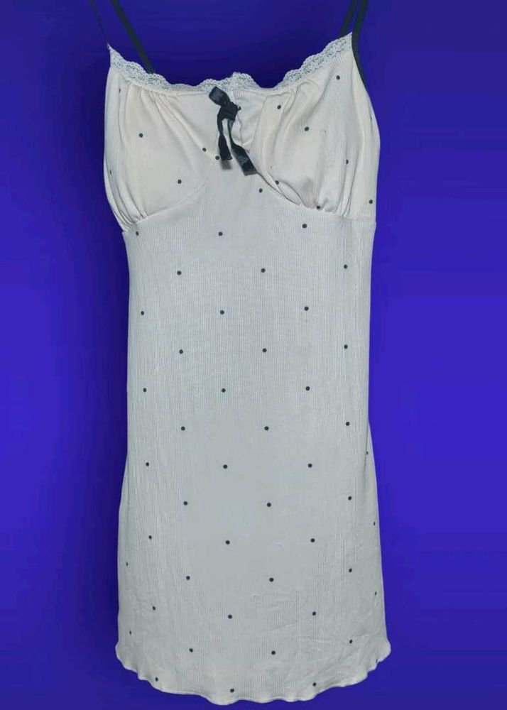 stretchable  White night dress Satin Camisole &amp; Fl