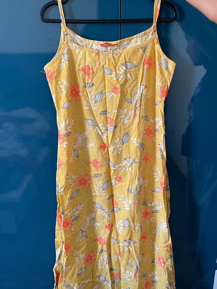 Yellow Floral Summer Dress