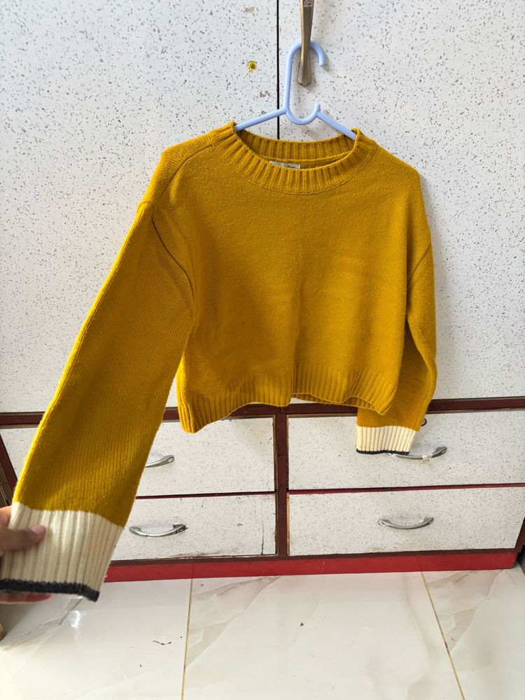 Mustard Yellow Knit Sweater