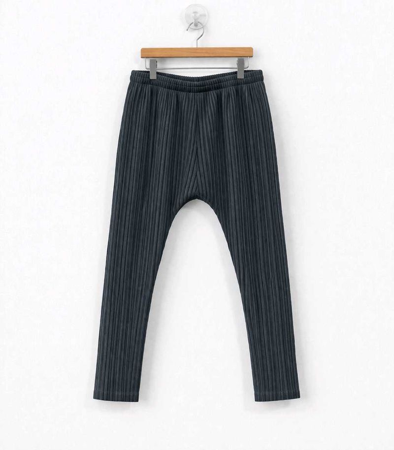 Grey Ribbed Winter Leggings