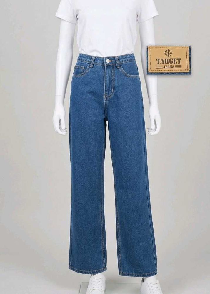 Blue Wide Leg Jeans