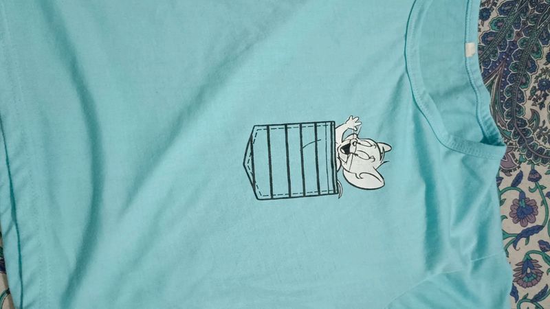 Sky Blue Crop Tshirt