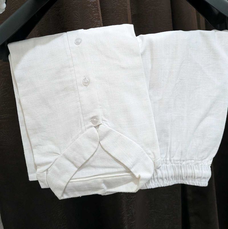 Men's White Kurta Set
