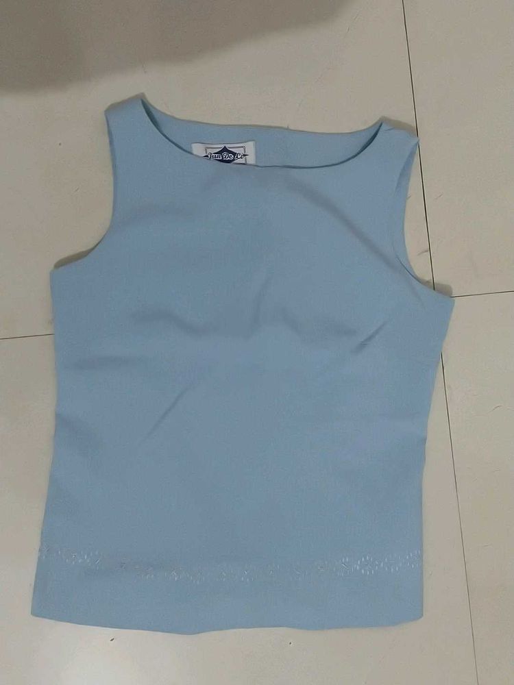 Light Blue Sleeveless Top