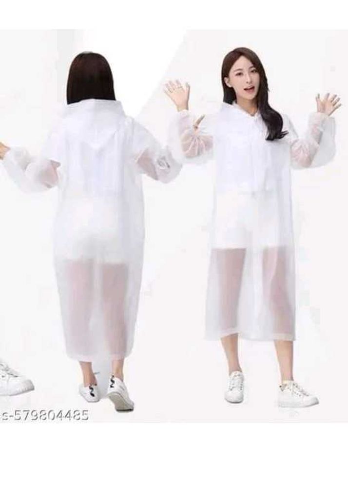 White Transparent Raincoat