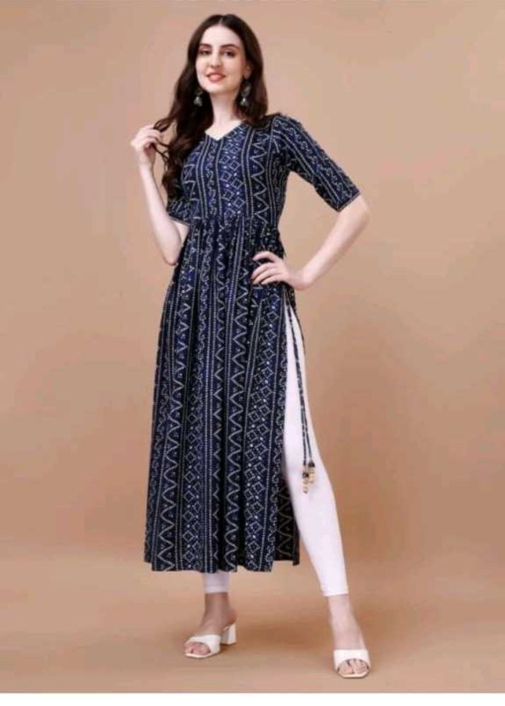 Stylish Printed Kurti with Slit