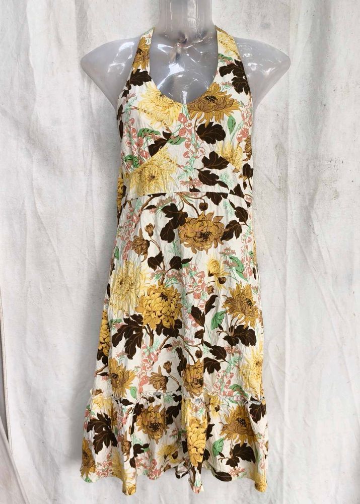 34167. Floral Halter Neck Dress