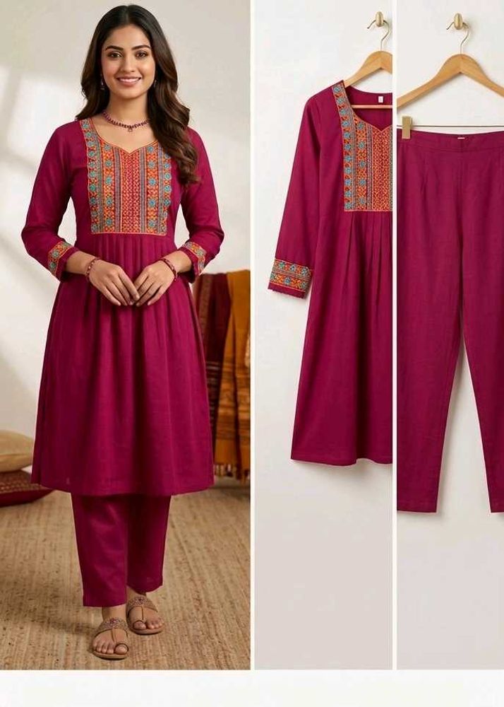 Embroidered Red Ethnic Blouse