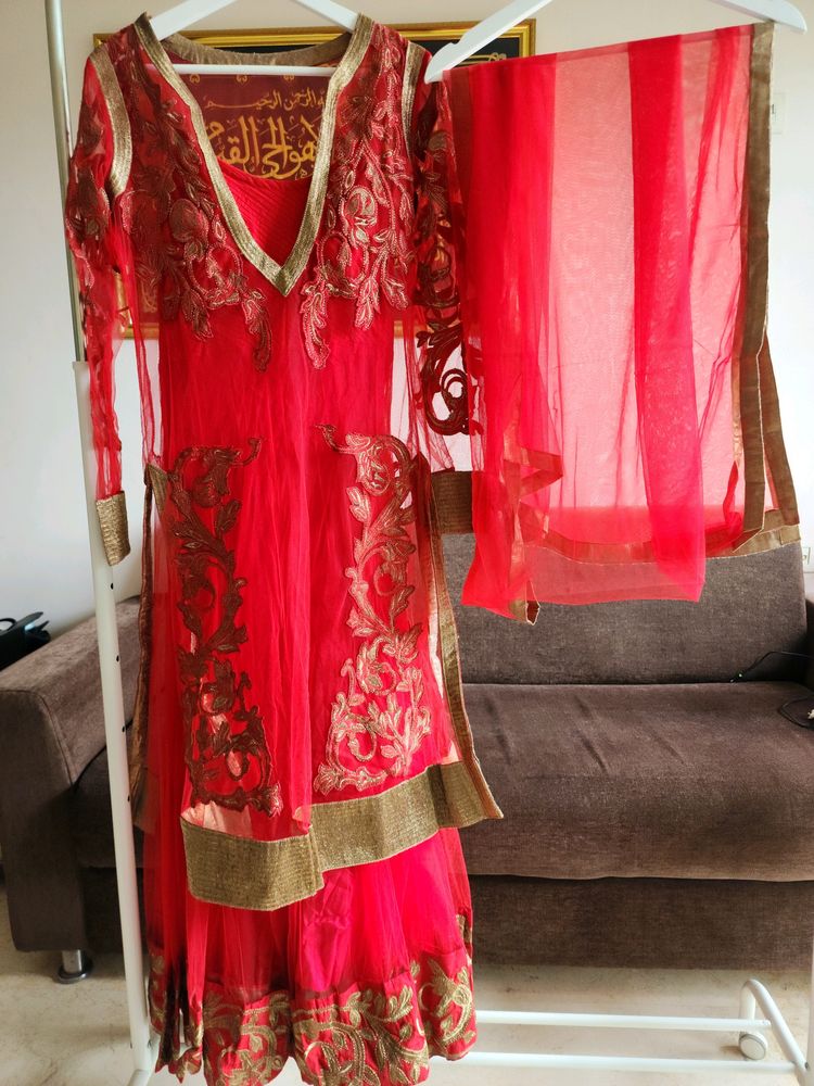 Heavy Gown With Jacket And Dupatta