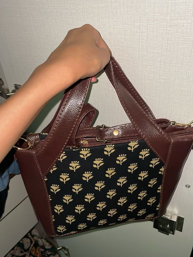 Stylish Tote Bag with Block Print.