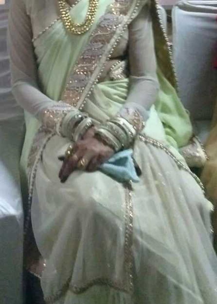 Elegant Green &amp; Gold Saree
