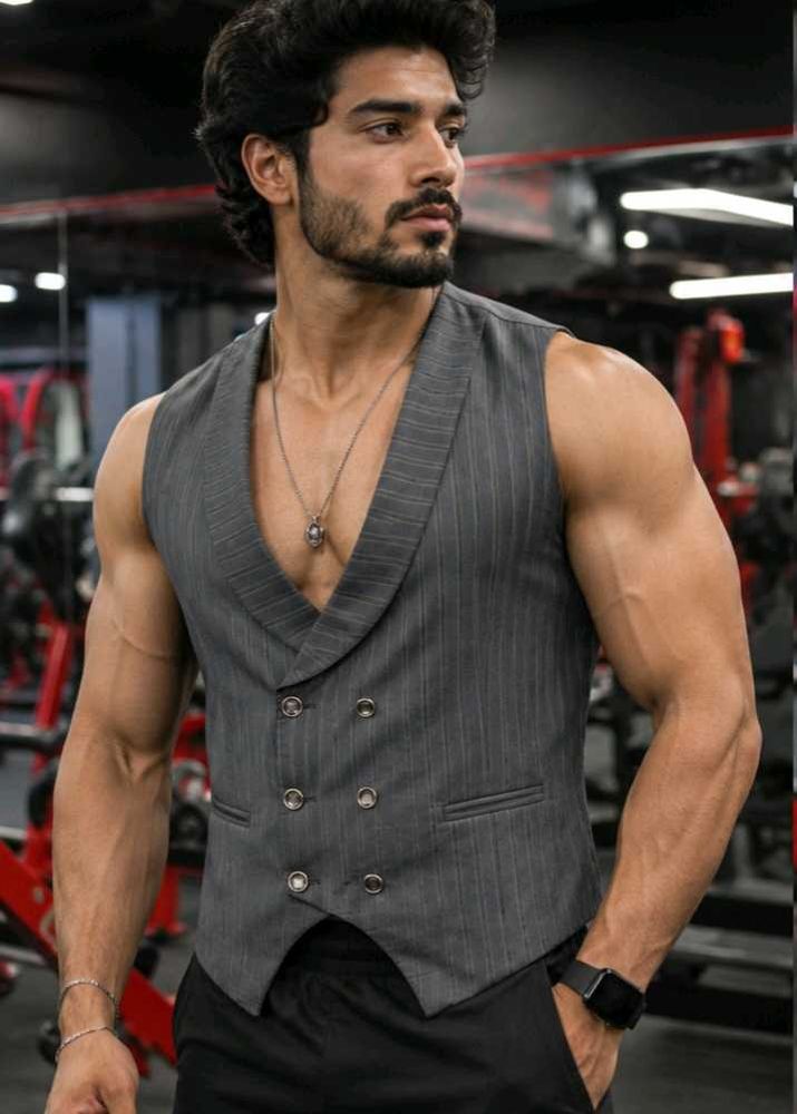 Men's Stylish Grey Waistcoat Vest