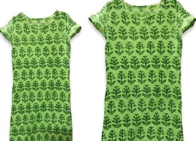 Green Printed Kurta