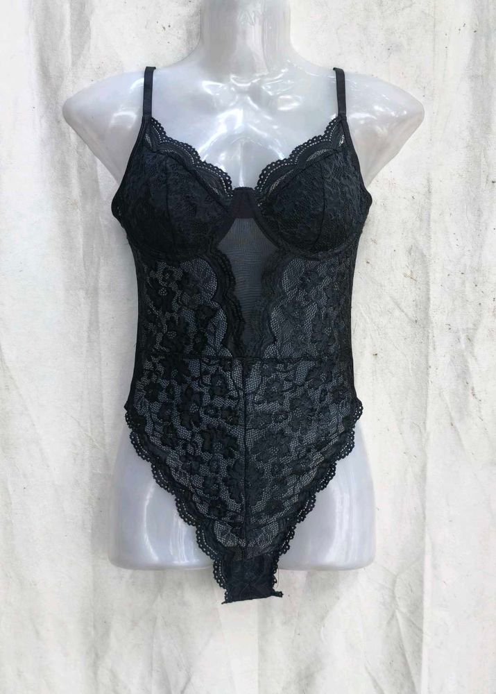 I. Black Lace Bodysuit